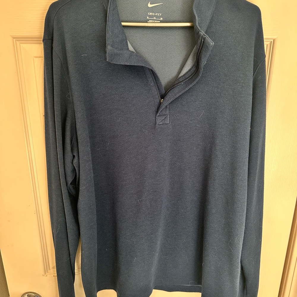Nike Dri-FIT Navy Long Sleeve Pullover
